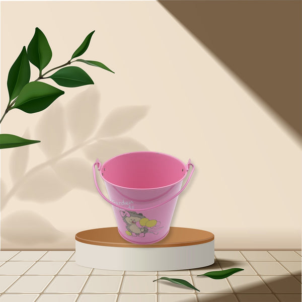 Small Metal Buckets with Handles, Bucket Plant Kids Pot Plant Succulents Metal Flower Bucket Metal Bucket Ice Bucket Metal Succulent Flower Pot Creativity (1 Pc) Your Brand