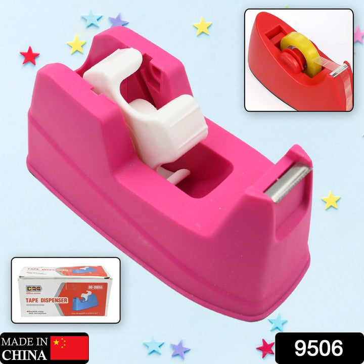 Plastic Tape Dispenser Cutter for Home Office use, Tape Dispenser for Stationary, Tape Cutter Packaging Tape (1 pc / 631 Gm) Your Brand