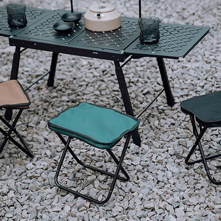 Folding Camping Stool Collapsible Camp Stool Portable Seat Travel Little Stools (1 Pc) - TezCart