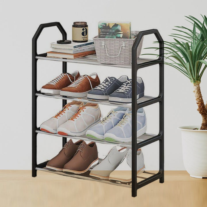 4 Layer Space‑saving Shoes Show Rack Folding Shoe Rack (1 Pc) Your Brand