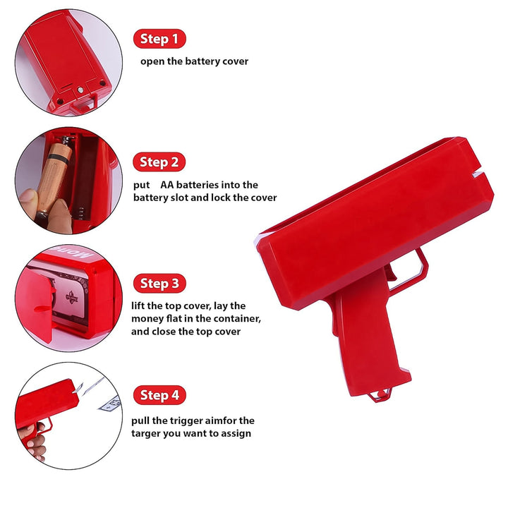 Money Gun Shooter Cash Spray for Party,Wedding, Birthday Your Brand