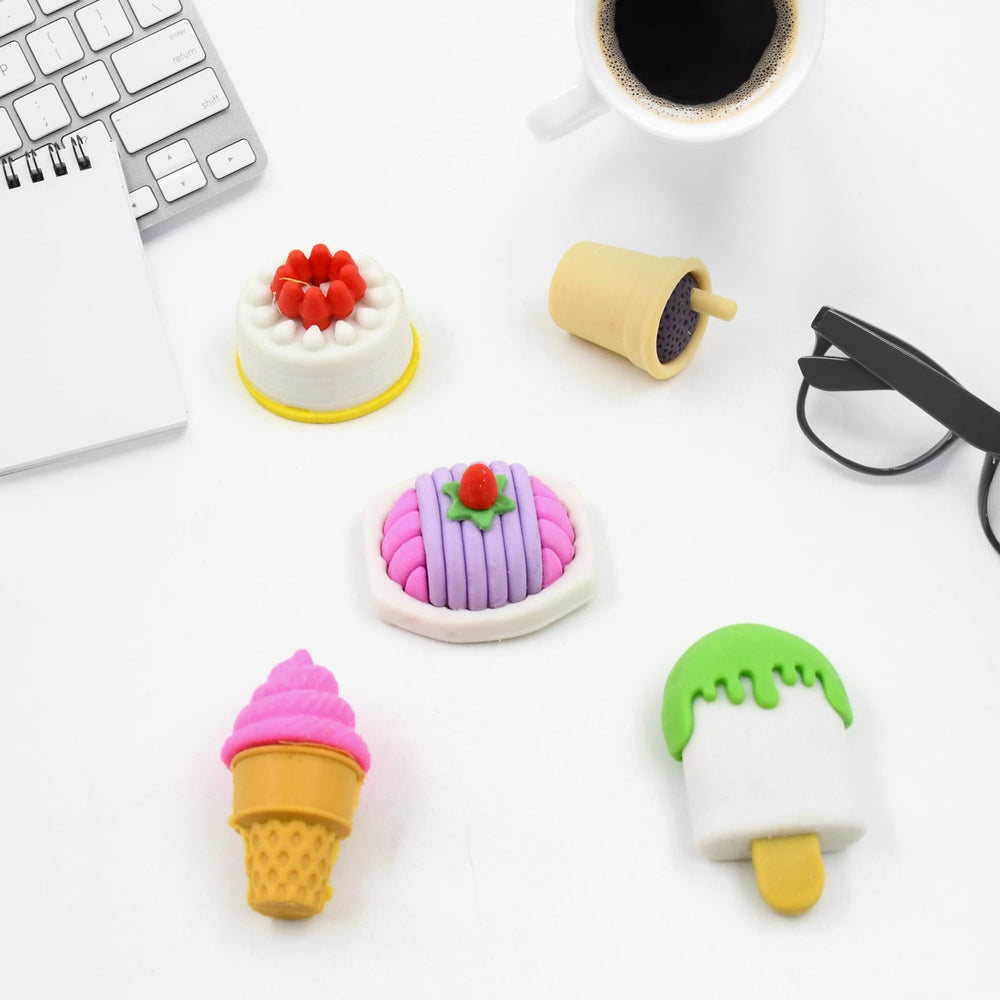3D Mix Design Fancy & Stylish Colorful Erasers, Mini Eraser Creative Cute Novelty Eraser for Children Different Designs Eraser Set for Return Gift, Birthday Party, School Prize (1 Set) Your Brand