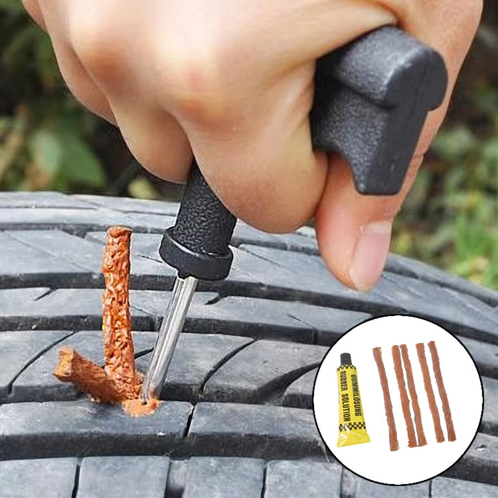 Portable Tire Repair Kit Tyre Repairing Tool Set with Box (13 Pcs Set) - TezCart