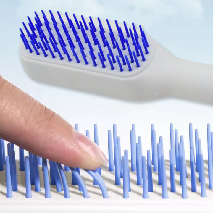 Self-Cleaning Hairbrush, Self-Cleaning Anti-Static Detangling Massage Comb, One-pull Clean Scalable Rotate Lifting Self Cleaning Hairbrush Hair Styling Tools Your Brand
