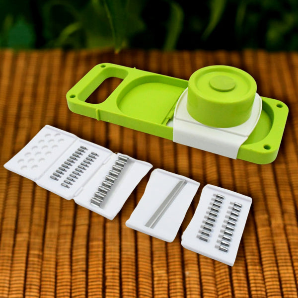 Slicer for Kitchen 5 in 1 Foldable Vegetable Slicer Blade Potato Cutter, Veggie Slicer, Onion Slicer, Julienne Grater with Protective Guards, Stainless Steel Blade Your Brand