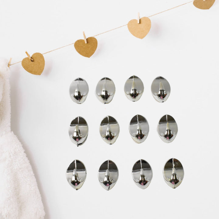 Plastic Multipurpose Wall hanging hook (12 Pcs Set / Mix Design) your brand