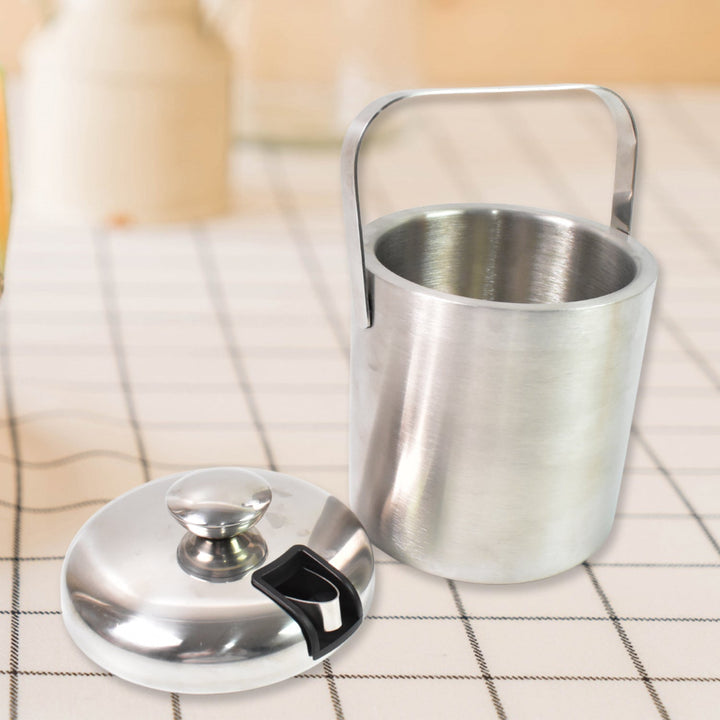 Stainless Steel Ice Buckets with Lid (1.3 Liters Approx) - TezCart