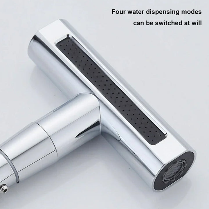 Multifunction Shower Waterfall Kitchen Faucet, 360° Rotation Waterfall Kitchen Faucet, Touch Kitchen Faucet, Faucet Extender for Kitchen Sink, Swivel Waterfall Kitchen Faucet for Washing Vegetable Fruit (4 In 1 ) - TezCart