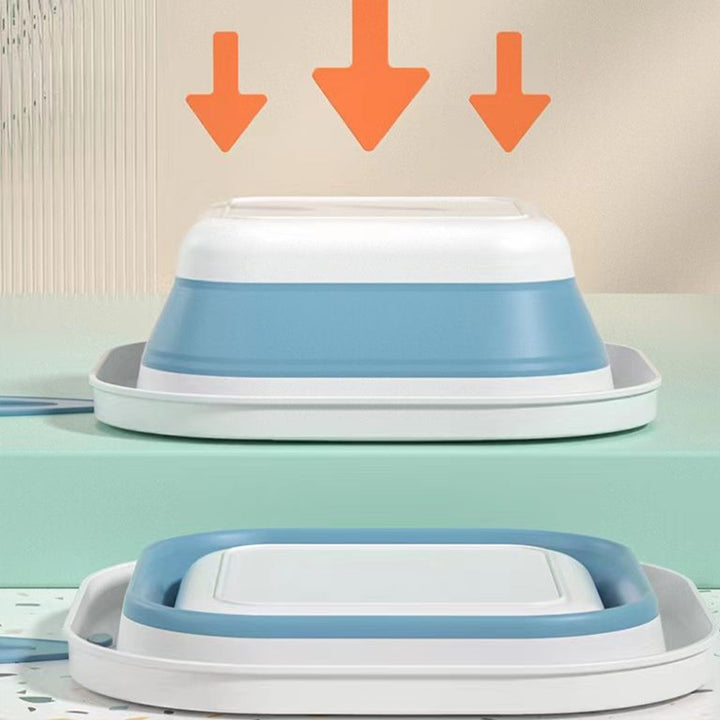 Wash Basin, Space Saving Multi Function Foldable Baby Wash basin Easy Clean Lightweight Thicken for Washing Face for Home (28×28 Cm / 1 pc) Your Brand