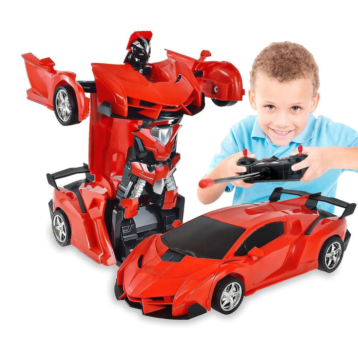 2 In 1 Automatic Robot Converted Remote Control Car With Light Scale 360°Drifting Deformation Robot Car Toy Kids Boys, Robot Convert Unique Toy For Boys (1 Pc) Your Brand