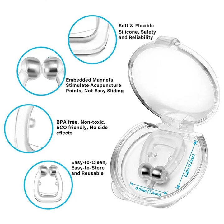 Anti Snore device for men and woman Silicone Magnetic Nose Clip For heavy Snoring sleeper, Snore Stopper, Anti Snoring Device (1 Pc) - TezCart