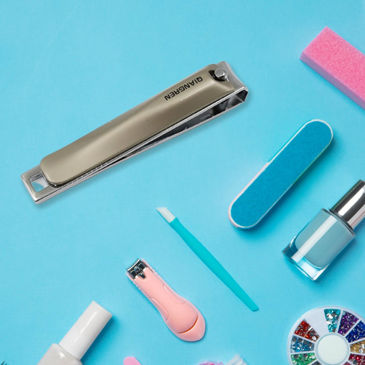 Stainless Steel Folding Portable Large Nail Clippers with Nail File (1 Pc) - TezCart