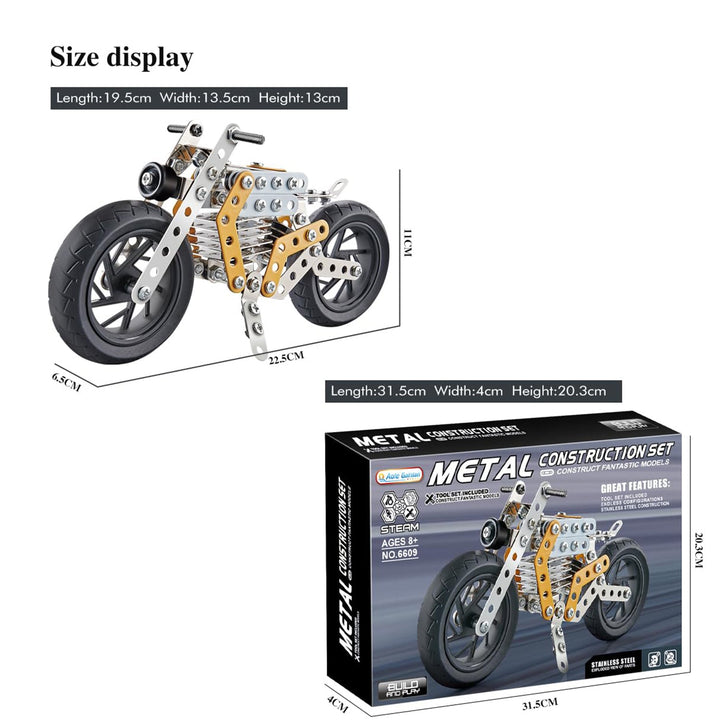 Metal DIY Bike Building Blocks for Kids (bike 162 pc of Bike Tool / 1 Set】 - TezCart