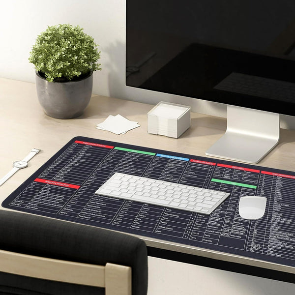 Mat of Shortcut Keyboard  Mouse Pad Mat Mouse Pads for Desk Quick Key Super Large Anti-slip Keyboard Pad Desk Accessories Desktop Mouse Pad Office Oversized Big Mouse Pad Rubber (80—30 Cm) Your Brand