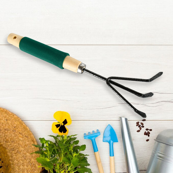 Gardening Tools - Hand Cultivator, Trowel, Heavy Duty with Ergonomic Wooden Handle for Transplanting and Digging (3 Pcs Set) your brand