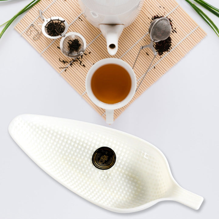 Corn Cafe Ceramic Tea / Cups Set Including Plastic Leaf Shape Serving Platter Milk Cup, Coffee Cup, Tea Cup, Breakfast Cup / Mug, or Outdoor for Household Gift For Birthday (3 Pcs Set) Your Brand