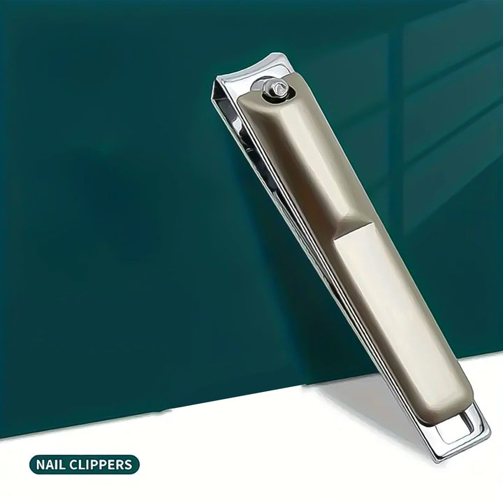 Stainless Steel Folding Portable Large Nail Clippers with Nail File (1 Pc) - TezCart