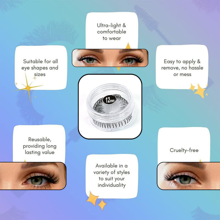 Artificial / Fake Eyelash Extensions Natural & Lightweight (1 Pc / 10 Mm) - TezCart
