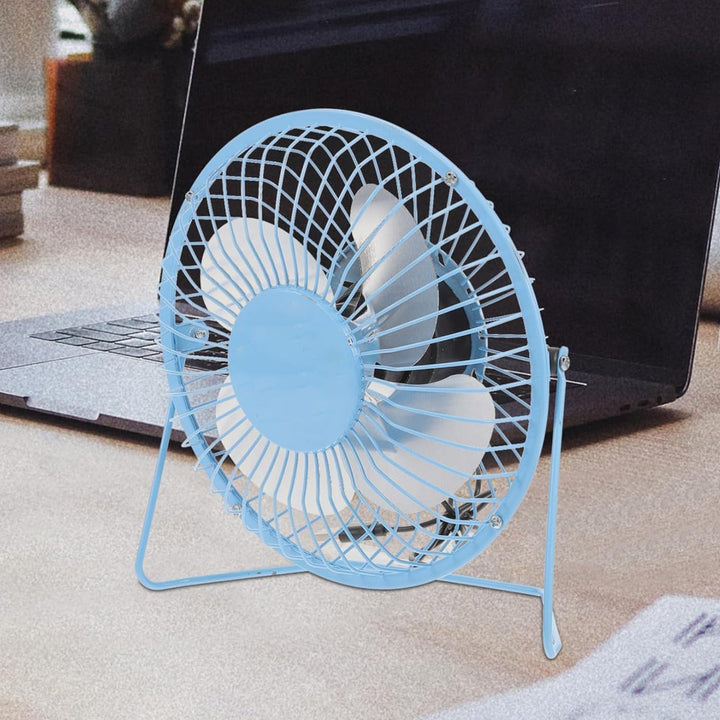 USB Table Desk Personal Metal Electronic Fan, Compatible with Computers, Laptops, Student Dormitory, Suitable For Office, School Use (1 Pc) Your Brand