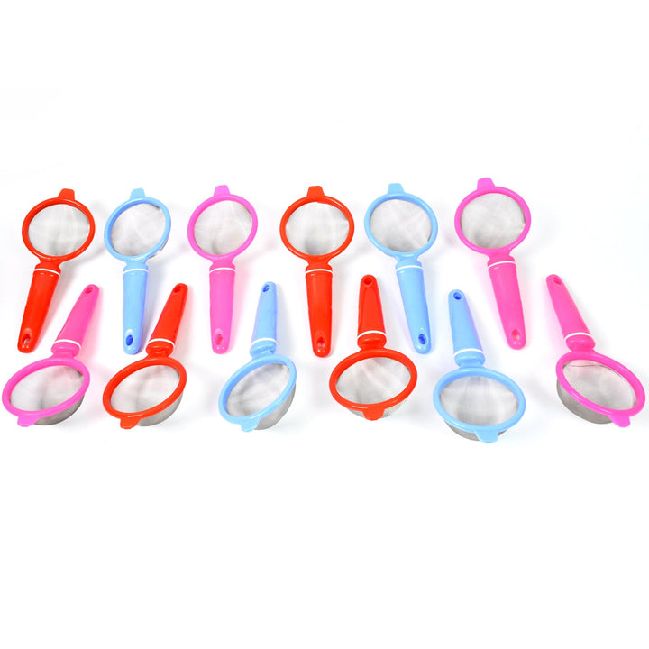 Plastic Multipurpose Tea and Coffee Strainer (Pack of 12 Pcs) - TezCart