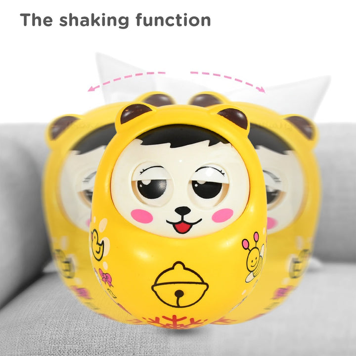 Musical Roly Poly Toys for Baby | Push and Shake Wobbling Toy with Music | Tumbler Doll Toy for Babies | Sound Balancing Doll Toys for Baby Boys, Girls 8+ Months Multicolor (1 Pc) Your Brand