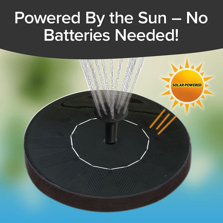Fast Fountain by Pocket Hose - Solar-Powered - Instantly Adds a Water Feature Virtually Anywhere - 5 Spray Modes - No Installation or Batteries Required - Great for Bird Baths, Pools, Pond & More (1 Pc) Your Brand