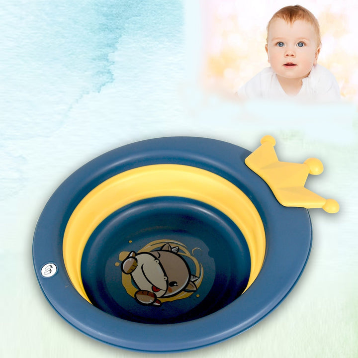 Cartoon Shape Wash Basin, Space Saving Multi Function Foldable Baby Wash basin Easy Clean Lightweight Thicken for Washing Face for Home (33x31 Cm / 1 pc) Your Brand