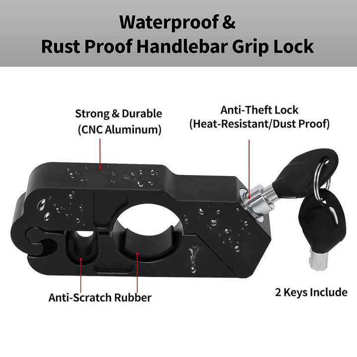 Motorcycle Grip Lock Universal Motorcycle Handlebar Throttle Grip Security Lock Your Brand