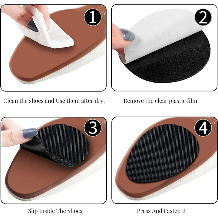 Non-Slip Shoe Pads, Rubber Shoe Sole Protector Pads, Self-Adhesive Shoe Grips Pads Stickers Non Skid for Ladies Shoes, High Heels, Boots Your Brand