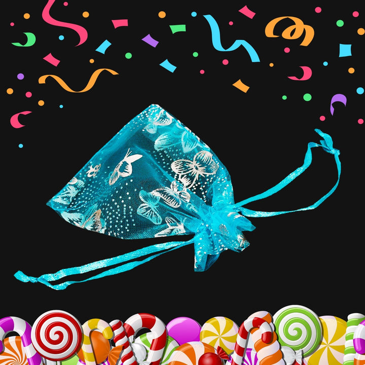 Organza Return Gift Bags Small Mesh Bags Drawstring Gift Bags Christmas Drawstring Organza Gift Bags, Wedding Party Festival Gift Bags, Jewellery Packing Pouch Dry Fruit Pouch 10×12 Cm (100 Pcs Set) Your Brand