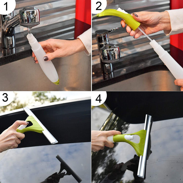 All-in-One Cleaning Brush: Spray, Wash, & Wipe (Windows, Glass, Car) (1 Pc) Your Brand