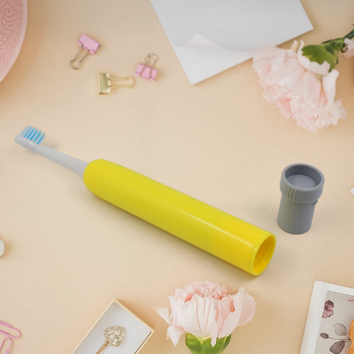Adult Waterproof Electric Toothbrush 1 Head Battery Operated Toothbrush (1 Pc / Battery Not Included / Mix Color) - TezCart