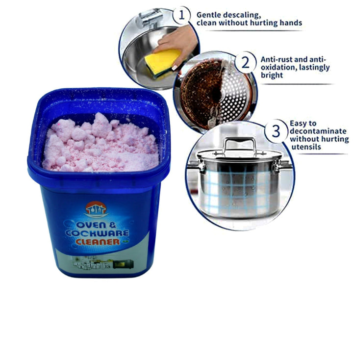 Universal Oven & Cookware Cleaner Powder – Stainless Steel, Pot Stain & Rust Remover Your Brand