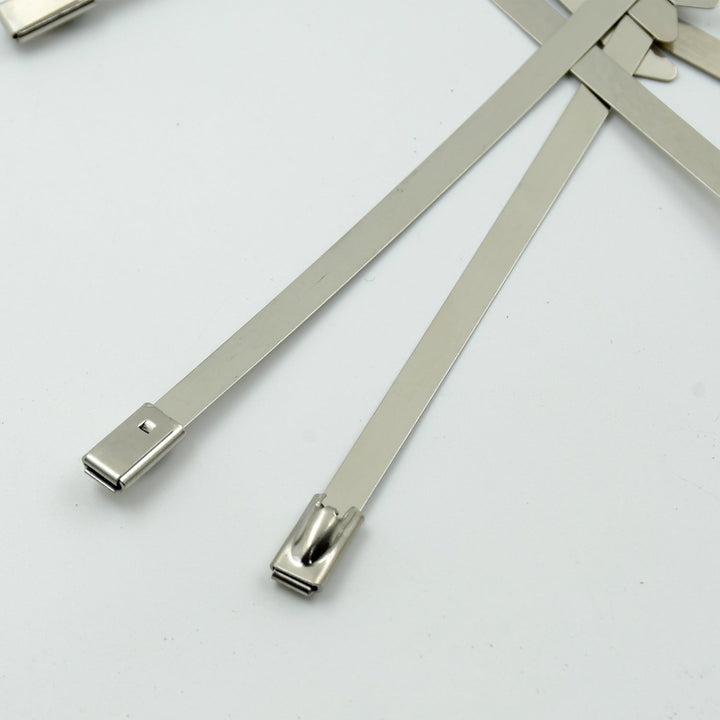 Stainless Steel Cable TIE Used for Solar, Industrial and Home Improvement Multipurpose HIGH Strength, Self-Locking Zip Ties, Multi-purpose Tie, Portable Rustproof 100Pcs Wide Application Zip Tie Set for Building (4.6x100MM /  100 pcs Set) Your Brand