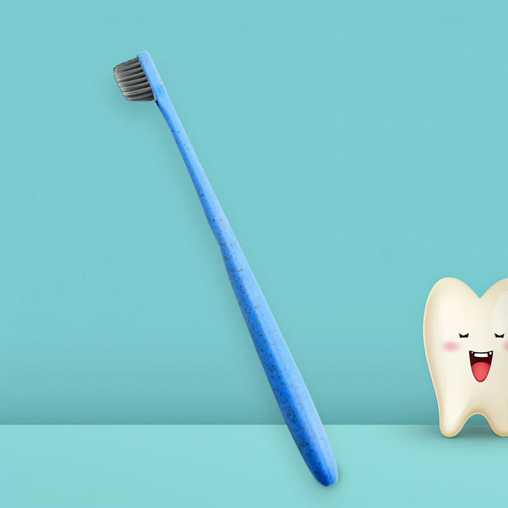 Wheat Straw Toothbrush Women Men Soft-bristle Toothbrush Oral Care Tooth Brush Manual Toothbrush for Deep Cleaning, Dental Care (1 Pc) Your Brand