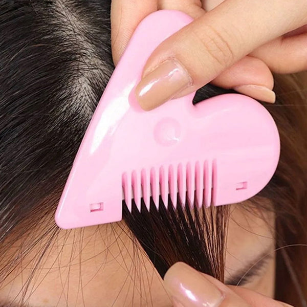 Heart Shape Plastic Hair Cutting Scissors for Baby Girls Lightweight Portable Hair Thinning Double‑Edge Stainless Steel Convenient for Hair Cutting for Hair Thinning (1 Pc ) Your Brand