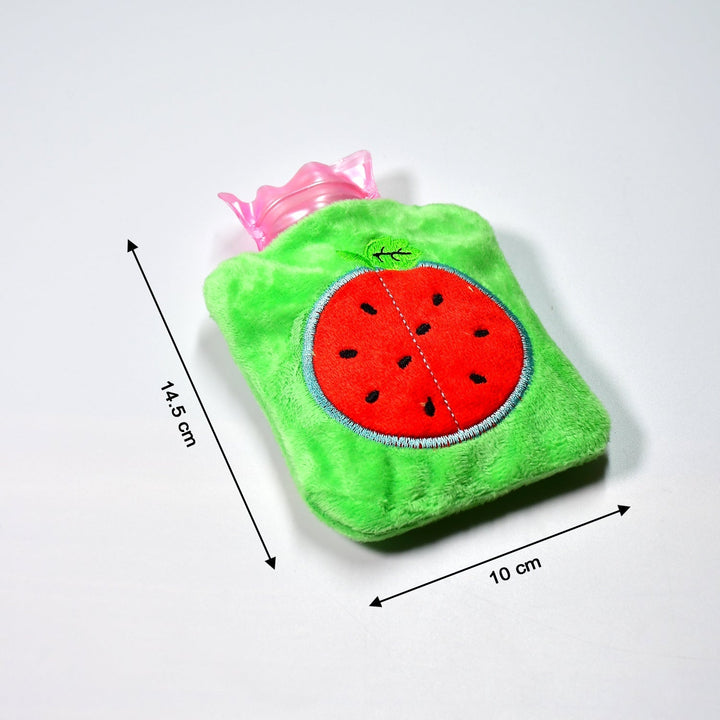 Watermelon small Hot Water Bag with Cover for Pain Relief, Neck, Shoulder Pain and Hand, Feet Warmer, Menstrual Cramps. Your Brand
