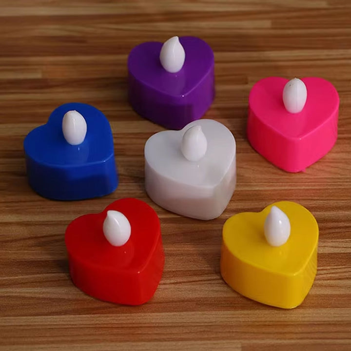 LED Tealights, Smokeless Plastic Decorative Candles (Pack Of 6 / Multicolor) - TezCart