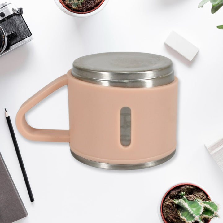 Stainless Steel Vacuum Coffee / Tea Cup, Tea Mug Hot Insulated Double Wall Stainless Steel, Coffee, and Milk Cup with Handle Easy To Carry: Coffee Cup (6 pc) Your Brand