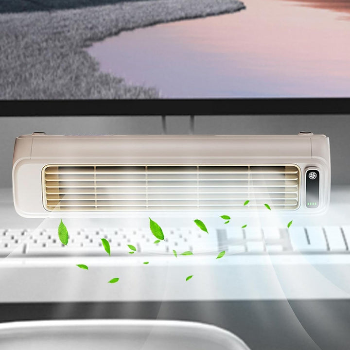 Portable Air Conditioning Cooling Fan (1 Pc / With 2 Pc Adhesive Hook) - TezCart