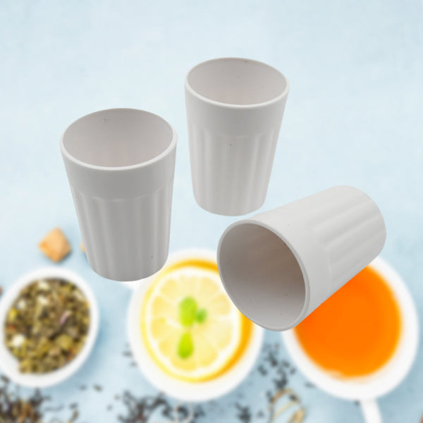 Small Plastic Coffee / Tea Cups Reusable Plastic Cup Mug Lightweight Microwavable Safe Unbreakable Camping Coffee Mugs for Tea Milk Water Juice Tea (3 Pcs Set) Your Brand