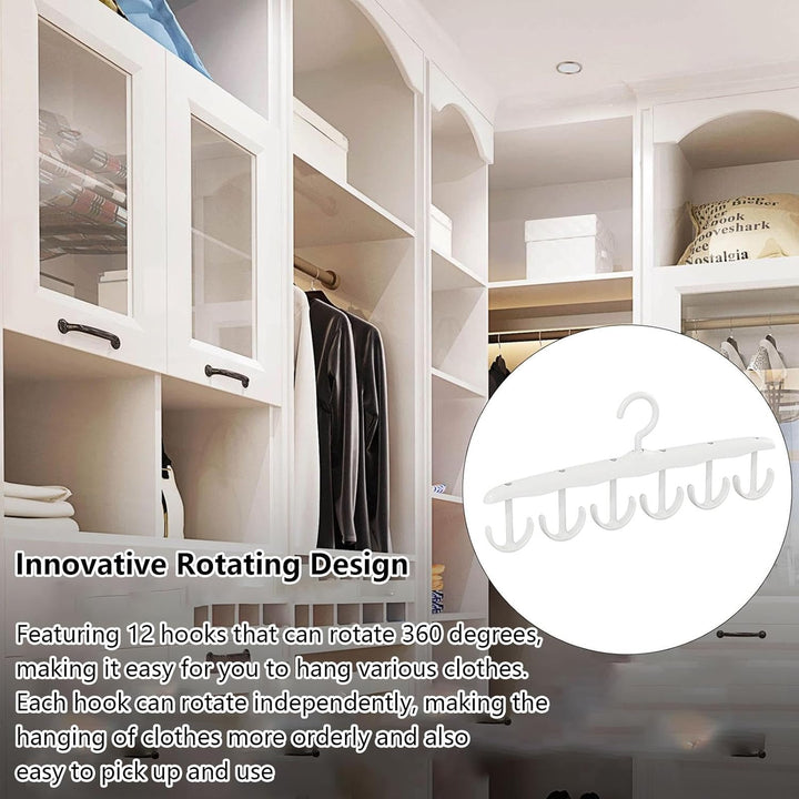 Tank Top Hanger, 12-Hook Space Saving Hanger, Capacity Rotatable Wood Space Saving Hanger Closet Organizers and Storage for Dorm & Apartment for Tank Top Your Brand