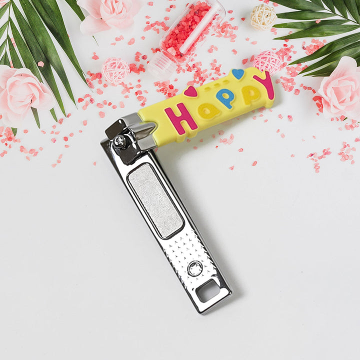 Cute Nail Clipper with Nail Catcher, Nail File - Stainless Steel (1 Pc) - TezCart