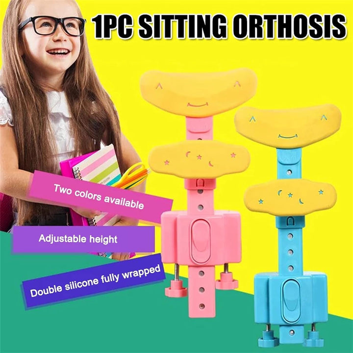 Student Sitting Posture Corrector Child Protector, Kids Sitting Posture Corrector for Reading Writing Adjustable Sitting Support Brace Eye Protection, School Gifts (1 Pc) Your Brand