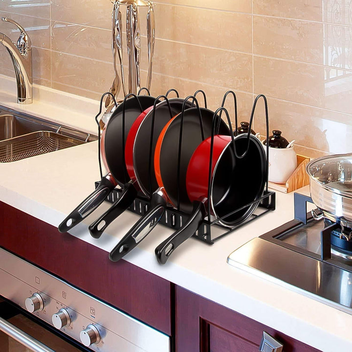 Multipurpose Pan & Pot Organizer Rack (1 Pc) Your Brand
