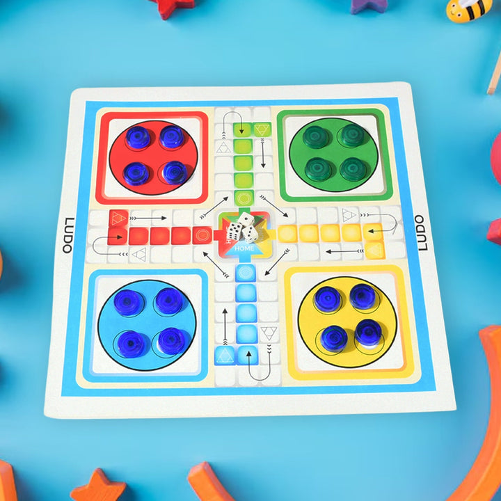 13 in 1 Family Board Game Chess, Snakes & Ladders, Ludo, Tic-Tac-Toe, Checkers, Travel Bingo, Football, Space Venture, Steeplechase Set for Kids Your Brand