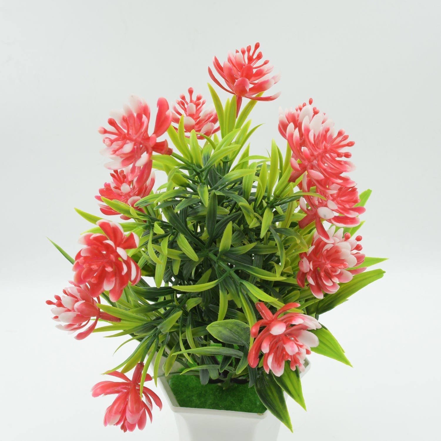 Wild Artificial Flower Plants with Cute Pot | Flower Plant for Home Office Decor | Tabletop and Desk Decoration | Artificial Flower for Balcony Indoor Decor, Plants for Living Room (1 Pc) Your Brand