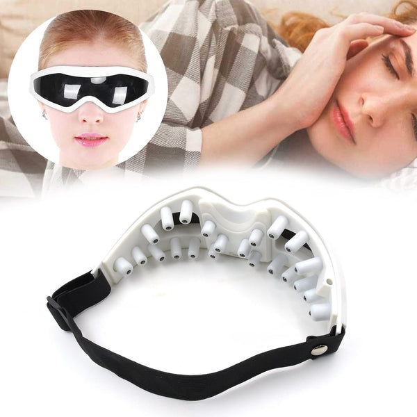 Electric Eye Massager Dark Circles Dry Eyes Eye Bag Eye Relief Vibration Magnet Therapy Eye Care Massage Device with Adjustable Elastic Band for Improving Sleep Your Brand
