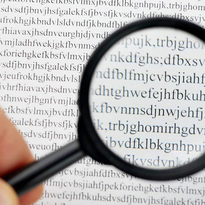 Magnifying glass Lens - reading aid made of glass - real glass magnifying glass that can be used on both sides - glass breakage-proof magnifying glass, Protect Eyes, 50 mm Your Brand