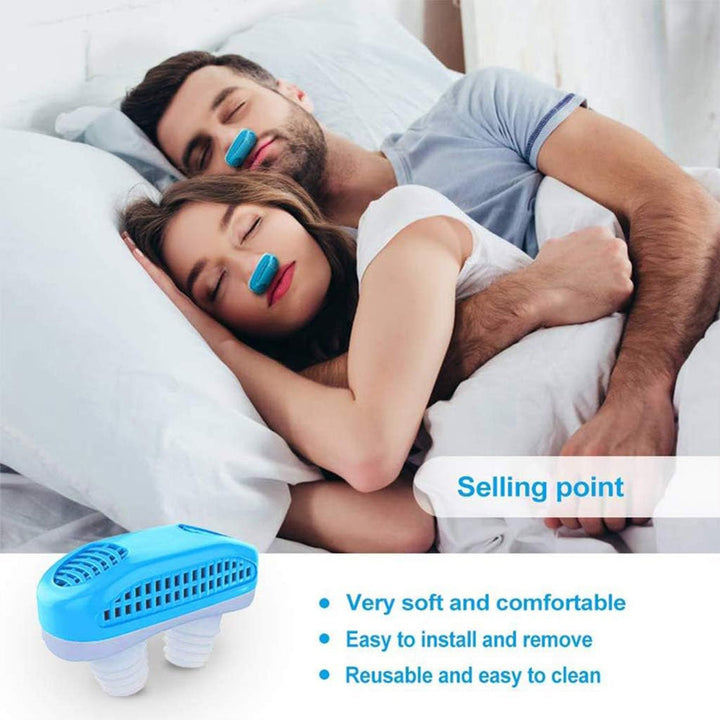 2 in 1 Anti Snoring and Air Purifier Nose Clip Anti Snoring Device (1 Pc / With Plastic Case) - TezCart